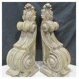 Pair Of 22.5" Tall Resin Wall Shelves