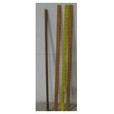 Ceramic Knob Cane & 3 Yardsticks
