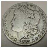 1881 Silver Morgan Dollar - Philadelphia Minted