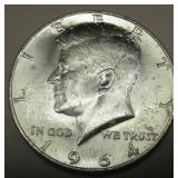 Silver 1964-D Kennedy Half Dollar BU