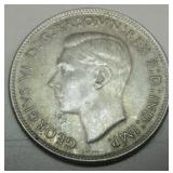 Silver 1943 Australia Florin Coin