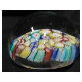 Hand Crafted Millefiori Glass Paperweight