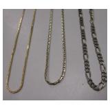 Lot Of 3 Gold-Toned Necklaces - 1 w/o Clasp