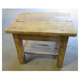 Primitive Wood Table w/ Drawer - 30" x 22" x 24"