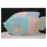 20" x 12" Wood Hand Carved Decorative Fish