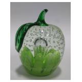 Joe St. Clair Marked Apple Paperweight - 4.5" Tall