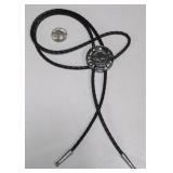 Bison Nickel Inlay Bolo & Pierced Nickel Charm