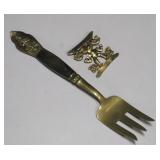 Thai God Form Brass Fork & Central American Charm