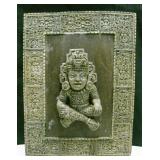 12" x 15" Mayan Style Stone Art - Mexico
