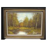 44" x 32" Framed & Signed Oil Painting