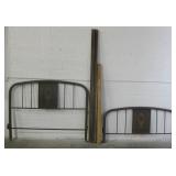 Antique Metal Full Size Headboard, Footboard, etc