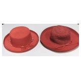 Lot Of 2 Ladies Red Hats