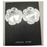 Vintage Sterling Silver Art Nouveau Earrings