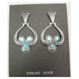 Sterling Silver Utah Turquoise Earrings