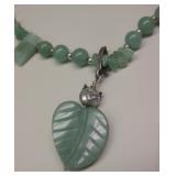 Sterling Silver & Jade Necklace