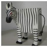 7.25" Tall Wood Zebra Coin Bank