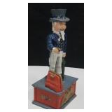 Cast Iron Repro Uncle Sam Coin Bank - 11.5" Tall
