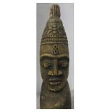 14.5" Tall Carved Wood Tribal Statue