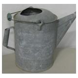 Vtg Galvanized Watering Can w/ Handle & Spout
