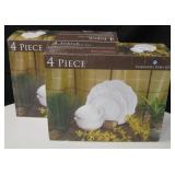 2 - 4 Piece Embossed Dish Sets - NIB