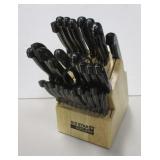 SixStar Kitchen Cutlery Set w/ Woodblock Storage