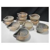 Lot Of 11 Clay Candles Or Crucibles