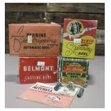 Lot Of 4 Vintage Fishing Reel Boxes