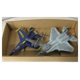 3 Scale Model Military Aircraft - Longest Is 11"