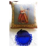 Needlepoint Rabbit Pillow & Westmoreland Rabbit