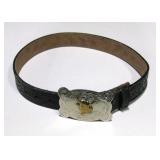 29" Belt With Nickel Silver & Brass Belt Buckle