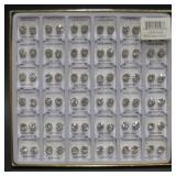 36 Pair Costume Earrings in 8mm Gold Frame