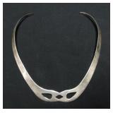 Vintage Pierced Metal Open Ended Necklace