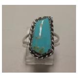 Sterling Silver & Utah Turquoise SW Ring