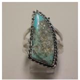 Sterling Silver & Utah Turquoise w/ Pyrite SW Ring