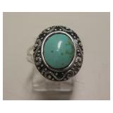 Sterling Silver & Utah Turquoise SW Ring
