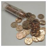 Roll Of Bright Red 1962-D BU Lincoln Cents