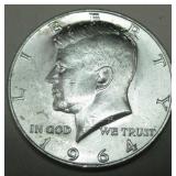 Silver 1964-D Kennedy Half Dollar BU