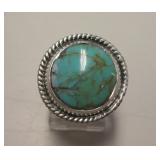 Sterling Silver & Utah Turquoise SW Ring
