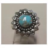 Sterling Silver & Utah Turquoise SW Ring