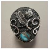 Sterling Silver & Utah Turquoise SW Ring