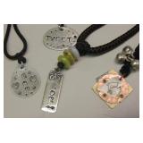 4 Sterling Silver Pendant Necklaces