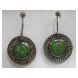 Pair of Button Turned South West Style Earrings