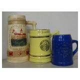 3 Beer Steins - Tallest Is 8.75"