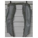 Gray Leather Chaps - Marked "LT"