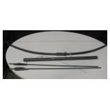 Matte Black Painted Bow & Quiver w/ 2 Arrows