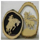 2 Laser Cut Wood Wall Art - Both Signed & Dated