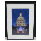Capitol Dome & Fountain At Dusk Photo Print