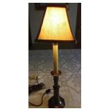 Vintage 21" Brass Cloisonne Table Lamp - Works