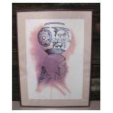 14" x 20" Framed Acoma Pueblo Woman Print