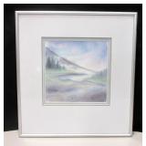 Framed Susan Hechtrand Signed Watercolor